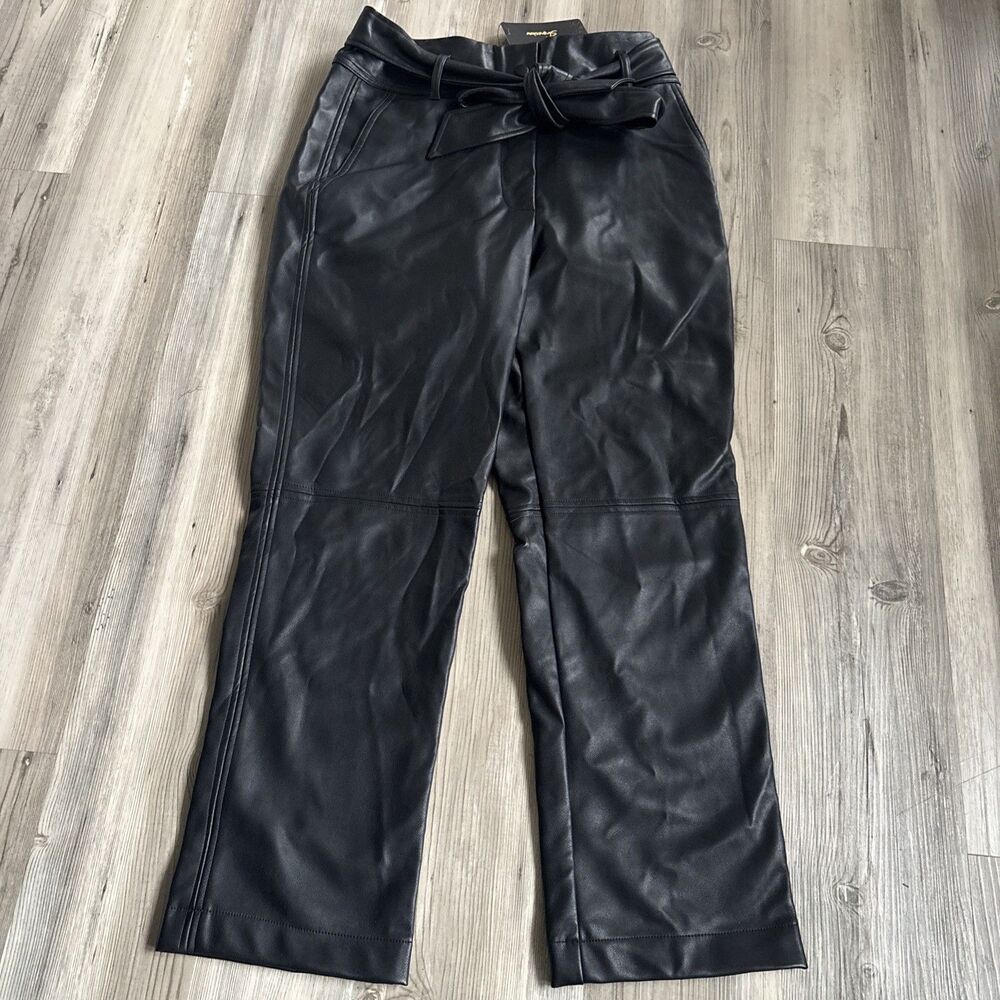 NWT Shinestar Vegan Leather Bootleg Biker Moto Grunge Goth Pants Size L
